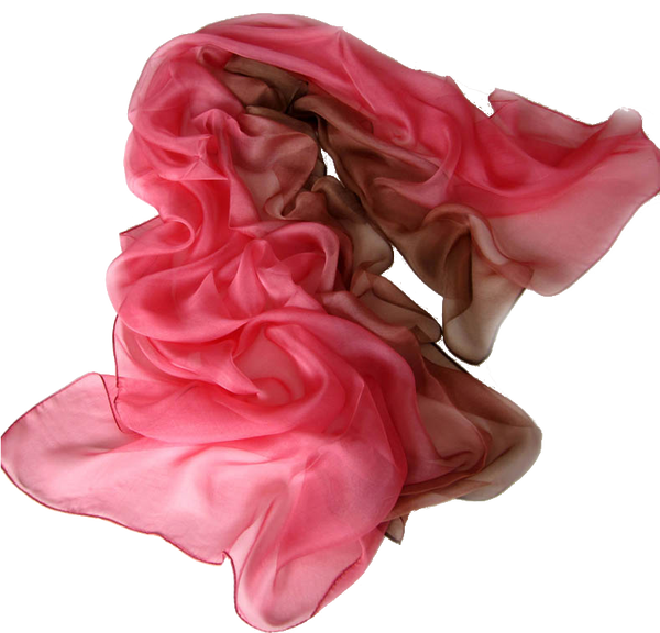 Silk Pink Tan Ombre Hijab