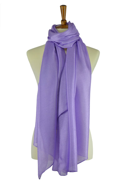 Amethyst silk-linen hijab scarf