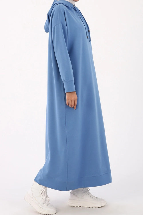 Cotton Hoodie Maxi Dress NOOR COUTURE Cotton Hoodie Maxi Dress NOOR COUTURE