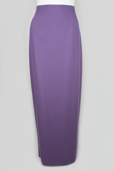 Violet High Waist Slim Skirt with Double Kick Pleat