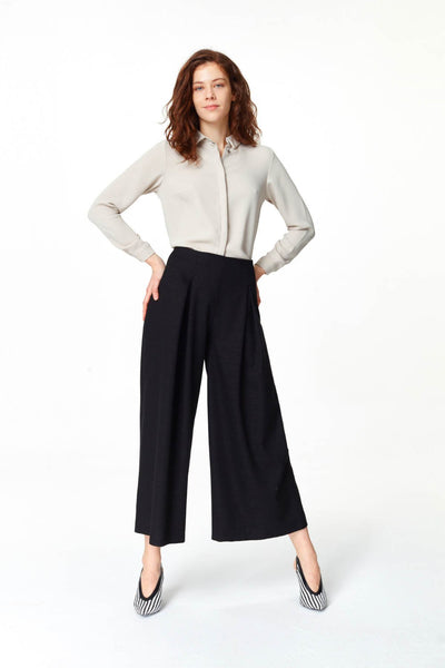 Pleated Capri Pants