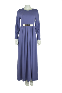 Modest Knit Maxi Dress-Midnight Purple Modest Knit Maxi Dress-Midnight Purple