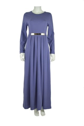 twilight blue maxi dress, full length dress, maxi dress, cotton maxi dress, jersey maxi dress, long sleeve maxi dress