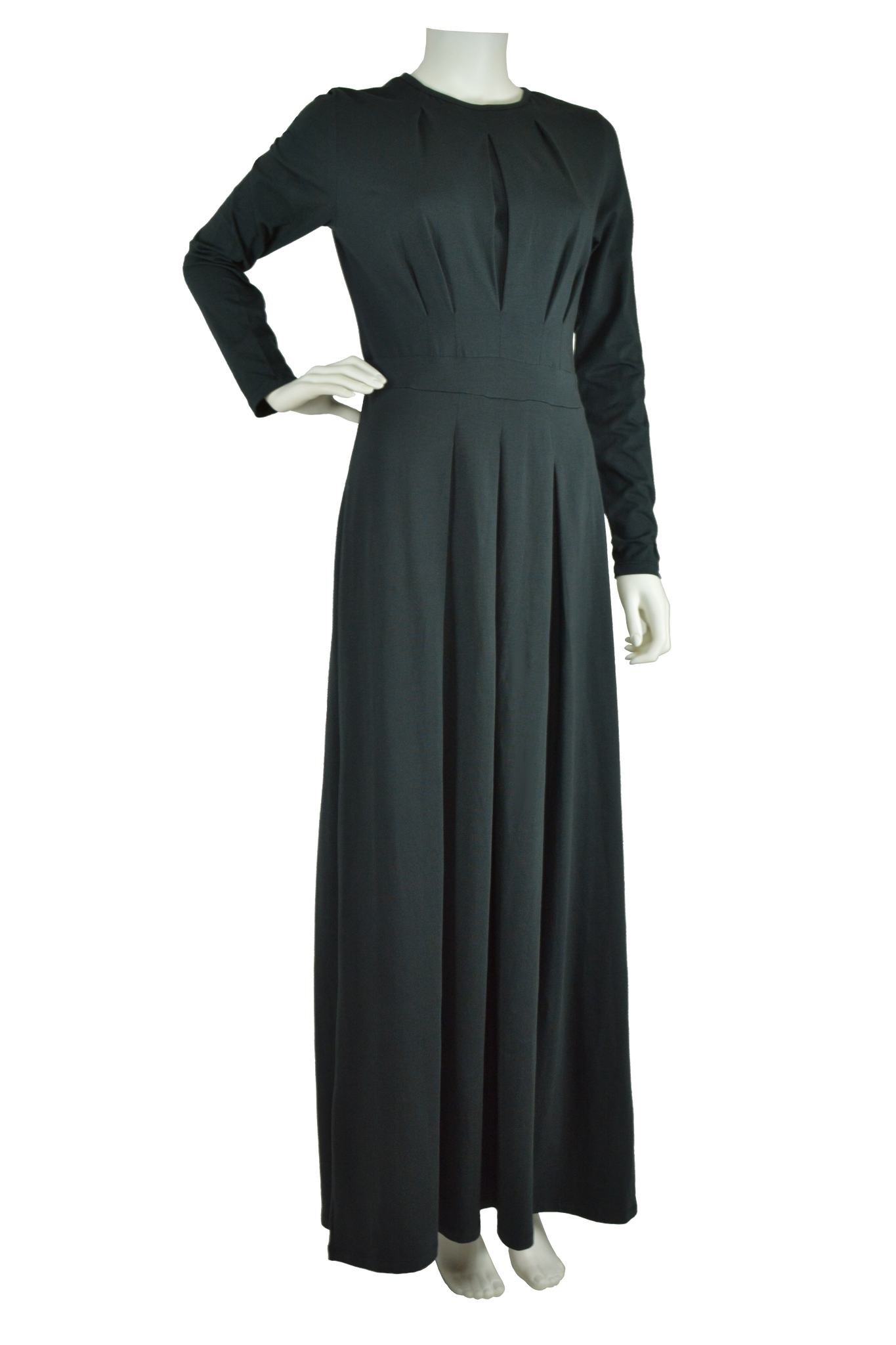 black maxi dress, full length dress, maxi dress, cotton maxi dress, jersey maxi dress, long sleeve maxi dress