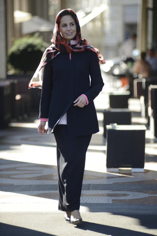 Italian Wool Bespoke Modest Suit Black