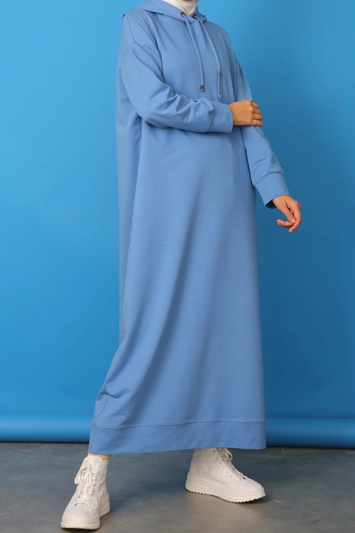 Cotton Hoodie Maxi Dress – NOOR COUTURE