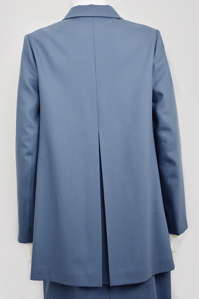 Back Italian Wool Bespoke Modest Suit Blue
